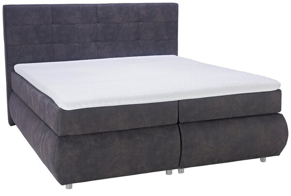 POSTEL BOXSPRING, 180/200 cm, tmavě šedá Voleo - Manželské postele