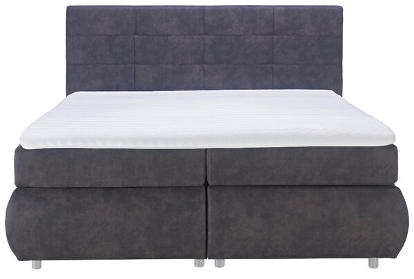 POSTEL BOXSPRING, 180/200 cm, tmavě šedá Voleo - Manželské postele