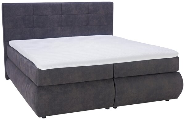 POSTEL BOXSPRING, 180/200 cm, tmavě šedá Voleo - Manželské postele