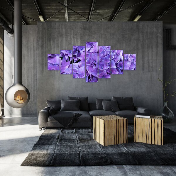 Obraz fialových květin (210x100 cm)
