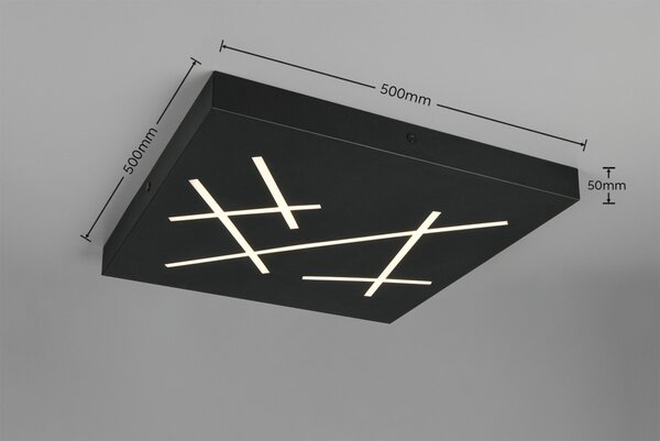 Trio 630810132 LED přisazené stropní svítidlo SNIP | 24W integrovaný LED zdroj | 2800lm | 2700-6500K | stmívač | dálkové ovládání | noční světlo