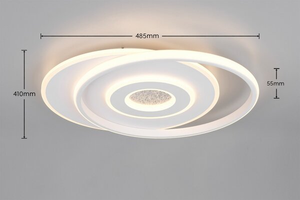 Trio 633919131 LED přisazené stropní svítidlo NAZAR | 36W integrovaný LED zdroj | 3600lm | 3000K | Trio - SwitchDimmer