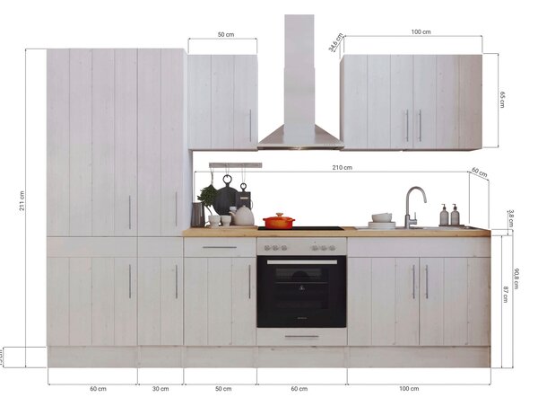 KUCHYŇSKÝ BLOK 300 cm Respekta - Online Only kuchyňské linky, Online Only