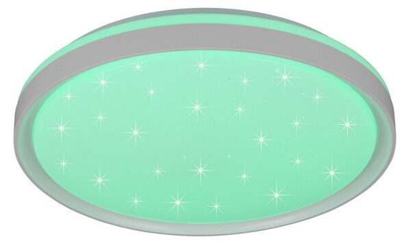 Trio R63581131 LED přisazené stropní svítidlo SOLIT | 14W integrovaný LED zdroj | 1800lm | 2700-6500K | rgb - barevné | stmívač | dálkové ovládání