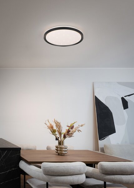 Trio R63581132 LED přisazené stropní svítidlo SOLIT | 14W integrovaný LED zdroj | 1800lm | 2700-6500K | rgb - barevné | stmívač | dálkové ovládání