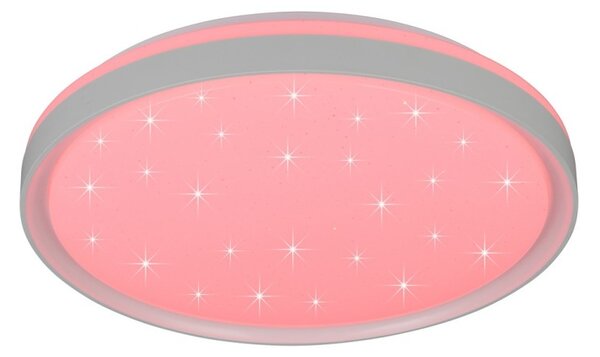 Trio R63581131 LED přisazené stropní svítidlo SOLIT | 14W integrovaný LED zdroj | 1800lm | 2700-6500K | rgb - barevné | stmívač | dálkové ovládání
