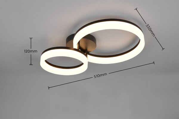 Trio R63601232 LED přisazené stropní svítidlo SCOPE | 22W integrovaný LED zdroj | 2800lm | 3000K