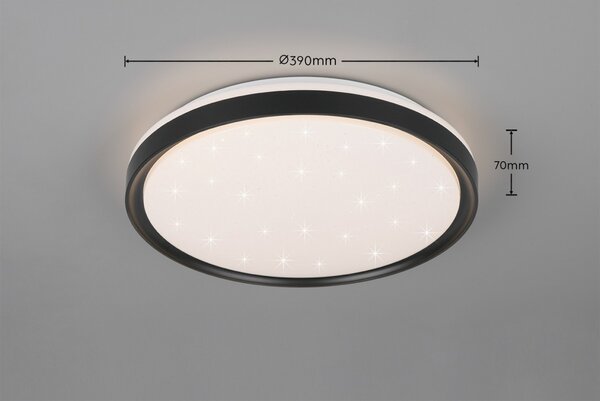 Trio R63581132 LED přisazené stropní svítidlo SOLIT | 14W integrovaný LED zdroj | 1800lm | 2700-6500K | rgb - barevné | stmívač | dálkové ovládání