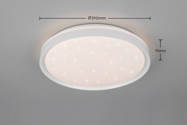 Trio R63581131 LED přisazené stropní svítidlo SOLIT | 14W integrovaný LED zdroj | 1800lm | 2700-6500K | rgb - barevné | stmívač | dálkové ovládání