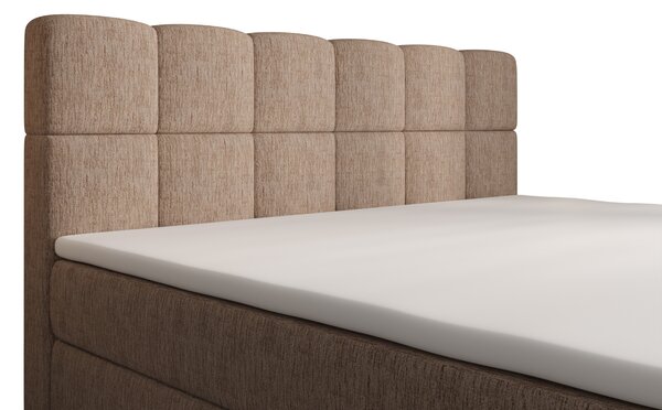 Čalouněná postel 140x200 CABRIA s úložným prostorem - béžová