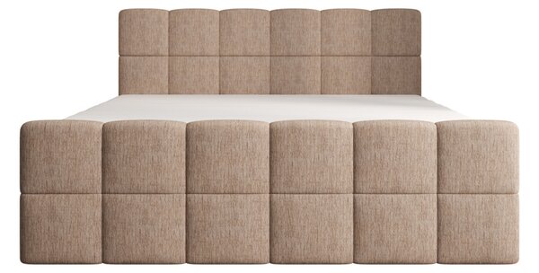 Čalouněná postel 140x200 CABRIA s úložným prostorem - béžová