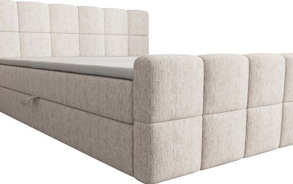 Čalouněná postel 140x200 CABRIA s úložným prostorem - ecru