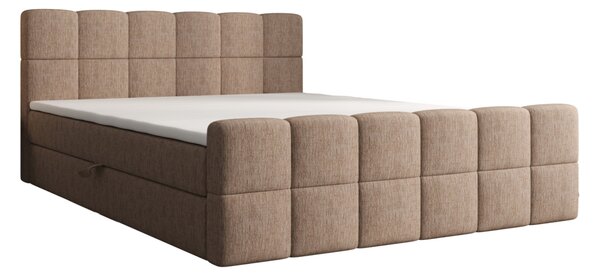 Čalouněná postel 140x200 CABRIA s úložným prostorem - béžová