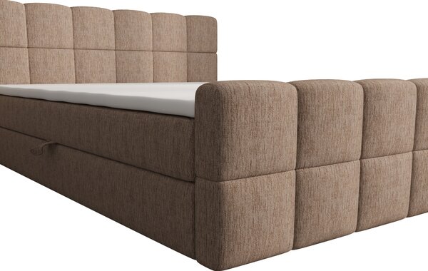 Čalouněná postel 140x200 CABRIA s úložným prostorem - béžová