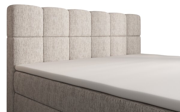 Čalouněná postel 140x200 CABRIA s úložným prostorem - ecru