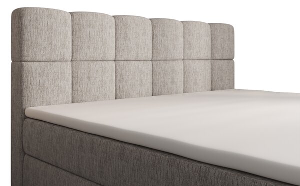 Čalouněná postel 140x200 CABRIA s úložným prostorem - světle béžová