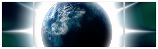 Obraz ozářené planety (170x50 cm)