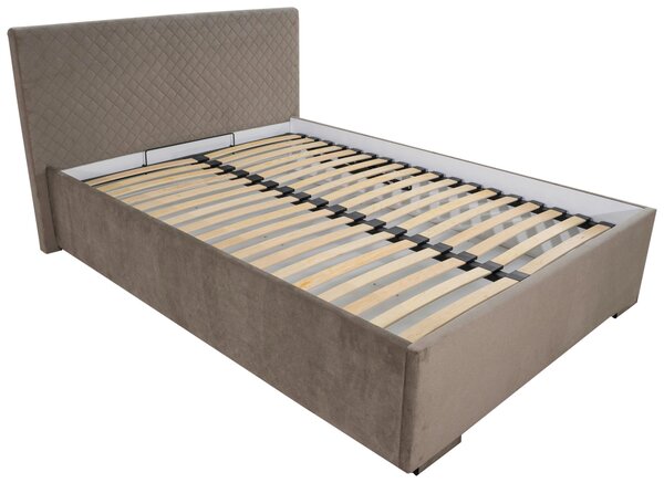 ČALOUNĚNÁ POSTEL, 120/200 cm, béžová MID.YOU - Postele s úložným prostorem, Online Only