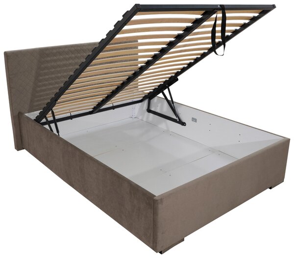 ČALOUNĚNÁ POSTEL, 120/200 cm, béžová MID.YOU - Postele s úložným prostorem, Online Only