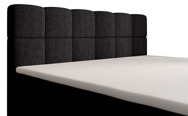 Čalouněná postel 140x200 CABRIA s úložným prostorem - černá