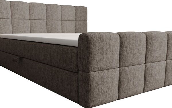 Čalouněná postel 140x200 CABRIA s úložným prostorem - šedá