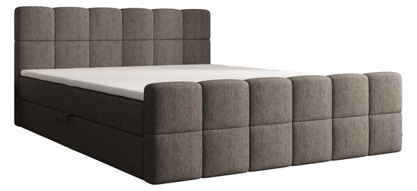 Čalouněná postel 140x200 CABRIA s úložným prostorem - šedá