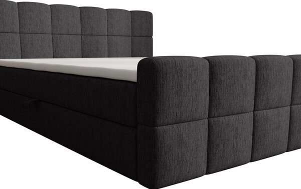 Čalouněná postel 140x200 CABRIA s úložným prostorem - černá