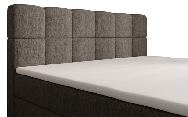 Čalouněná postel 140x200 CABRIA s úložným prostorem - šedá