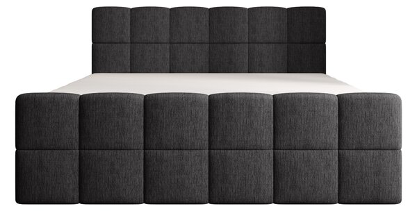 Čalouněná postel 140x200 CABRIA s úložným prostorem - černá