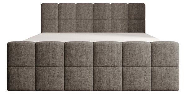 Čalouněná postel 140x200 CABRIA s úložným prostorem - šedá