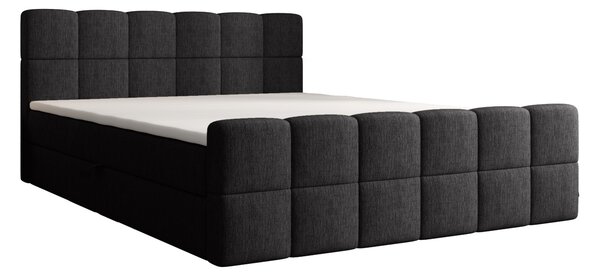 Čalouněná postel 140x200 CABRIA s úložným prostorem - černá