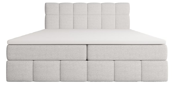Manželská postel s úložným prostorem 140x200 VAFLIA - krémová