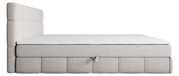 Manželská postel s úložným prostorem 140x200 VAFLIA - světle šedá