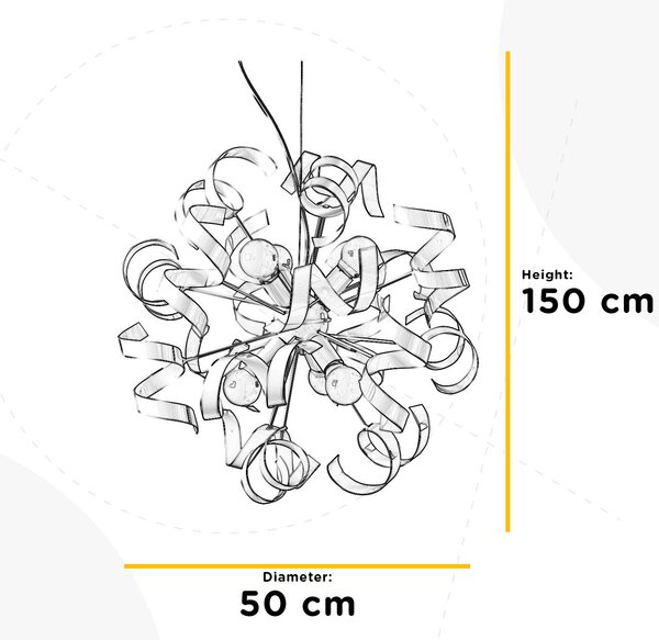 ZÁVĚSNÉ SVÍTIDLO, 50/50/150 cm - Online Only svítidla, Online Only