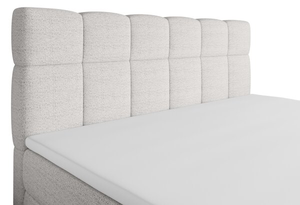 Manželská postel s úložným prostorem 140x200 VAFLIA - krémová