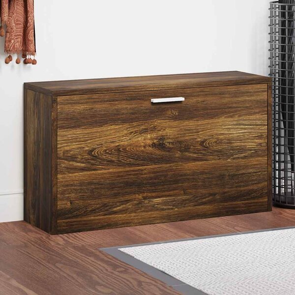 Lavice s botníkem kouřový dub 80x24x45 cm kompozitní dřevo
