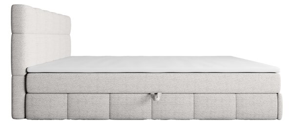 Manželská postel s úložným prostorem 140x200 VAFLIA - krémová