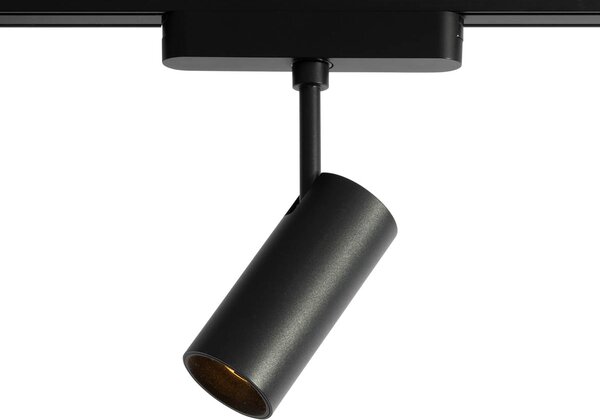 Moderní černé bodové svítidlo pro jednofázový kolejnicový systém 9W 3000K - Magnetic Gert