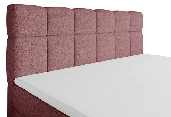 Manželská postel s úložným prostorem 140x200 VAFLIA - růžová