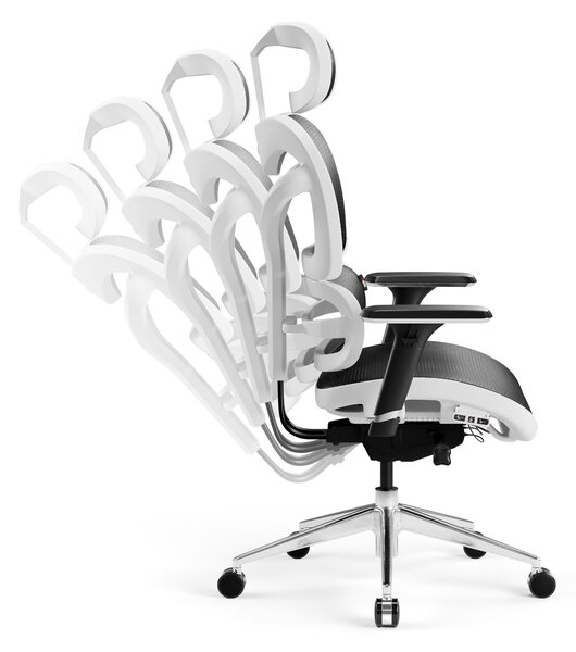 Kancelářská ergonomická židle Diablo V-Commander: Bílo-Černá