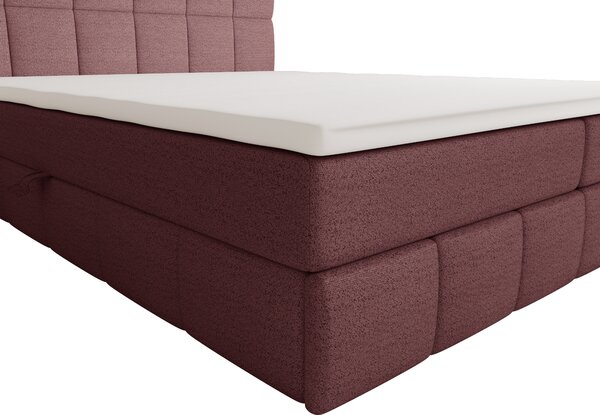 Manželská postel s úložným prostorem 140x200 VAFLIA - růžová