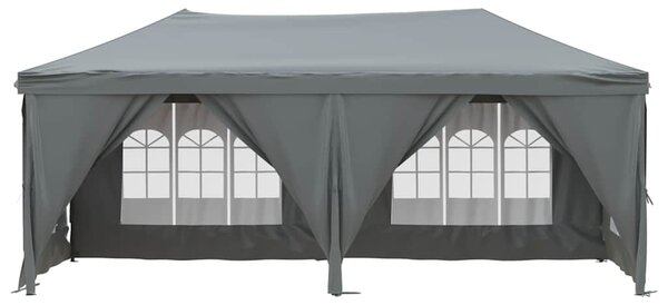 Skládací party stan s bočními stěnami antracitový 3 x 6 m