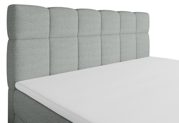 Manželská postel s úložným prostorem 140x200 VAFLIA - světle modrá