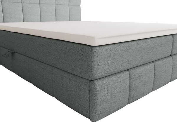 Manželská postel s úložným prostorem 140x200 VAFLIA - světle modrá