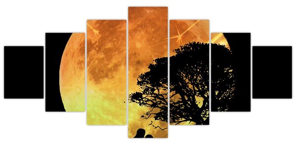 Obraz stínů v měsíčním světle (210x100 cm)