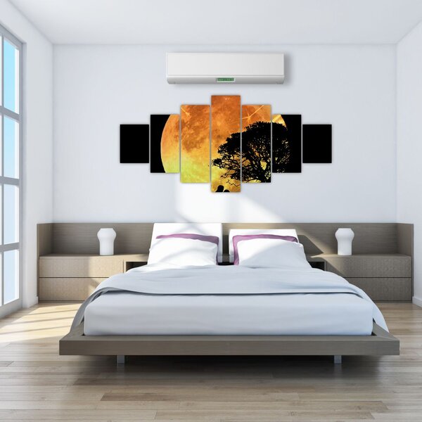 Obraz stínů v měsíčním světle (210x100 cm)