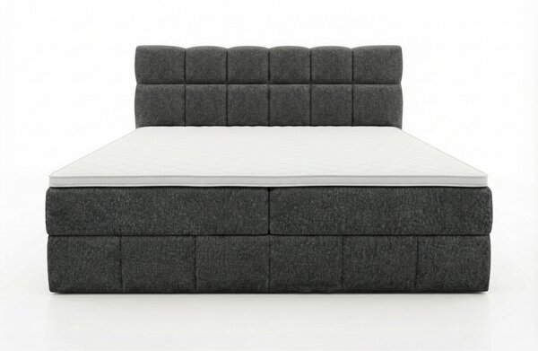 Manželská postel s úložným prostorem 140x200 VAFLIA - antracitová