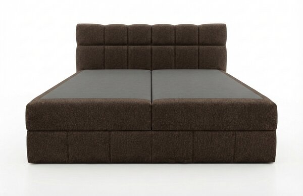 Manželská postel s úložným prostorem 140x200 VAFLIA - tmavě hnědá