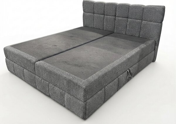 Manželská postel s úložným prostorem 140x200 VAFLIA - antracitová