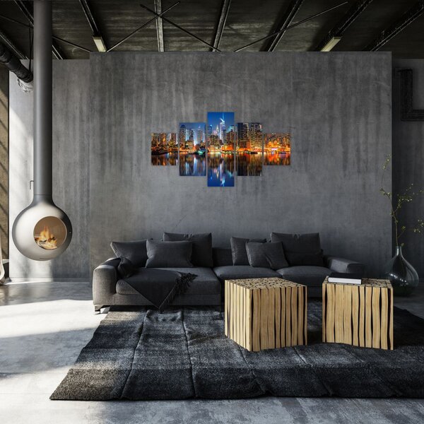 Obraz Manhattanu v noci (125x70 cm)